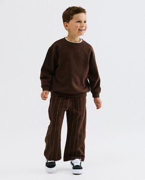 Pantalons - Pantalon en molleton &agrave; fines rayures