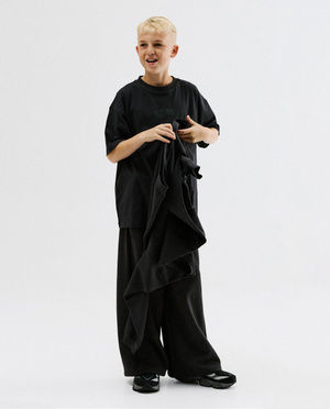 Pantalon de jogging avec inscription, extra loose fit