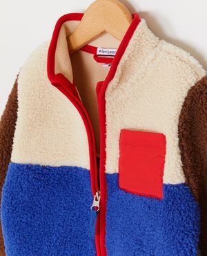 Blazers - Veste en peluche avec color block, 62-92