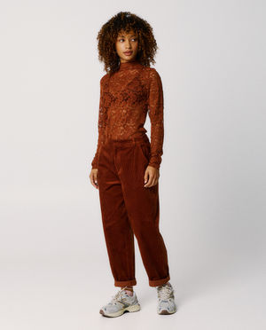 T-shirts - Kanten longsleeve met patroon