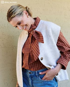 Mouwloze cardigan
