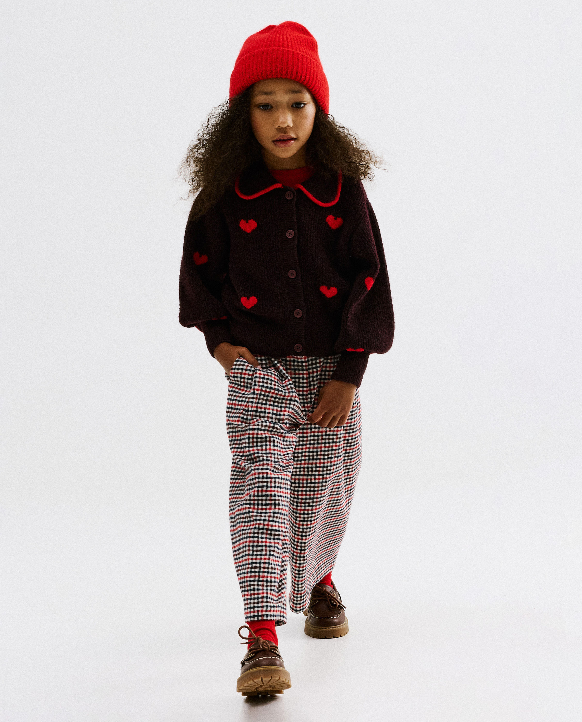 Broek met ruiten, wide leg fit - Milla Star