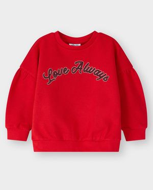 Cardigan - Sweater met geborduurd opschrift in reli&euml;f