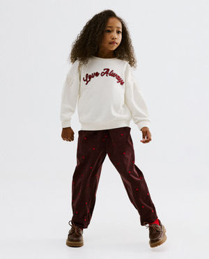 Cardigans - Sweater avec inscription brod&eacute;e en relief