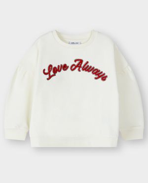 Cardigans - Sweater avec inscription brod&eacute;e en relief
