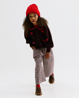 Sweats - Cardigan avec c&oelig;urs brod&eacute;s
