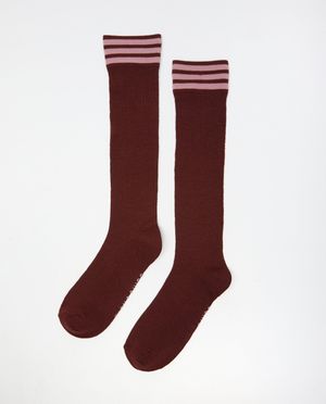 Chaussettes hautes &agrave; rayures