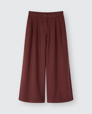 Pantalons - Pantalon bordeaux, wide leg fit