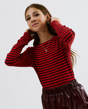 Longsleeve &agrave; fines rayures