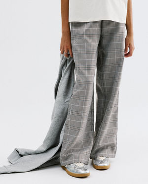 Pantalons - Pantalon &agrave; carreaux, jogging fit