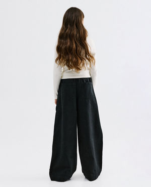Jeans - Jean noir avec c&oelig;urs, wide fit
