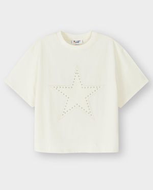 T-shirts - T-shirt avec strass, oversized fit