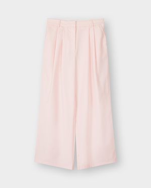 Broeken - Roze broek, wide leg fit