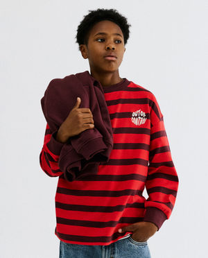 Longsleeve &agrave; fines rayures