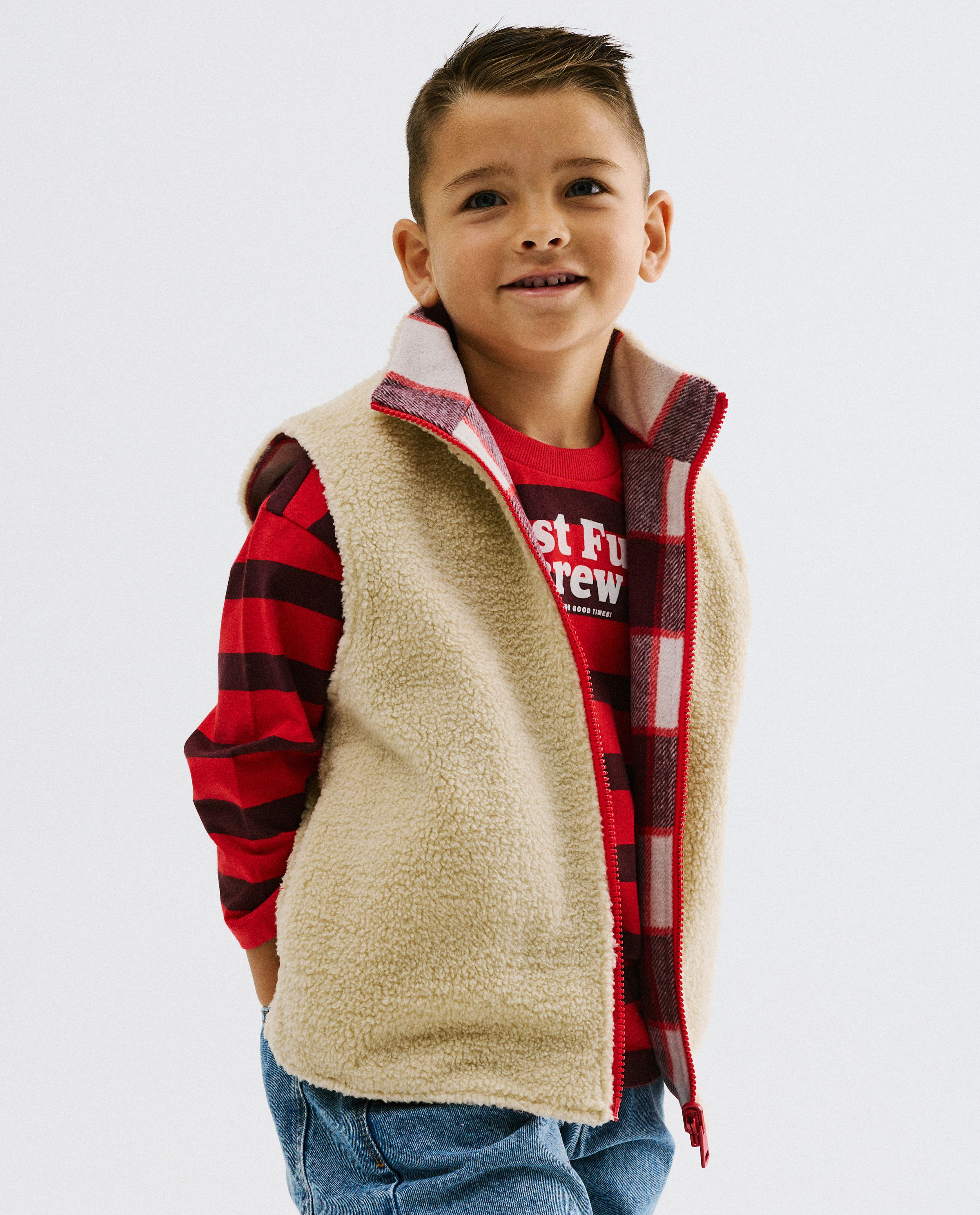 Omkeerbaar teddy vest - Kidz Nation