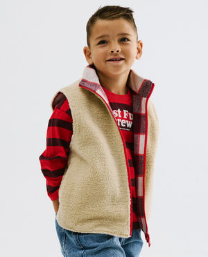 Omkeerbaar teddy vest