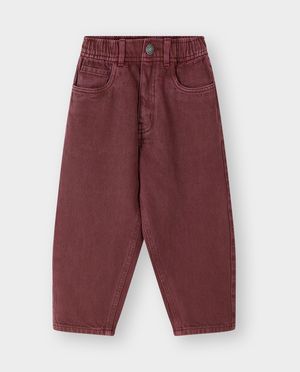 Jeans - Donkerrode jeans, balloon fit