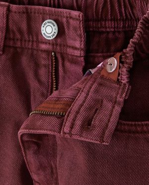 Jeans - Donkerrode jeans, balloon fit