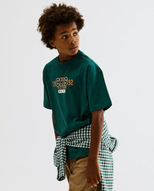 T-shirt met opschrift, loose fit