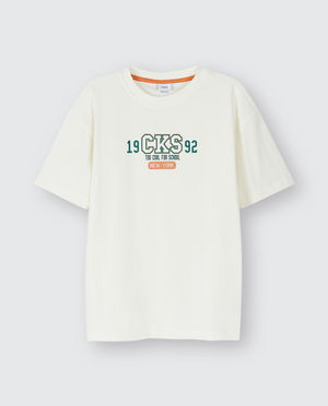 T-shirts - T-shirt met opschrift, loose fit