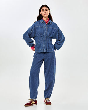 Chemises - Chemise en jean &agrave; taille cintr&eacute;e
