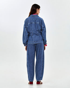 Hemden - Jeanshemd met gecentreerde taille