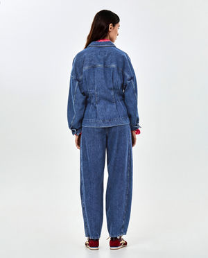 Broeken - Blauwe jeans, barrel fit