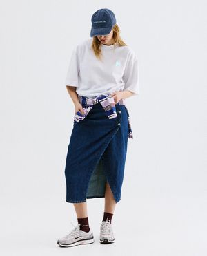 T-shirts - T-shirt met metallic opschrift, oversized fit