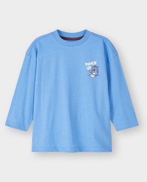 T-shirt &agrave; manches longues avec petit imprim&eacute; tigre
