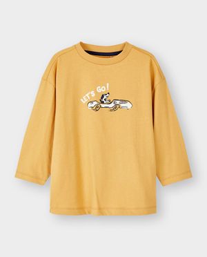 T-shirts - T-shirt &agrave; manches longues avec petit imprim&eacute; tigre