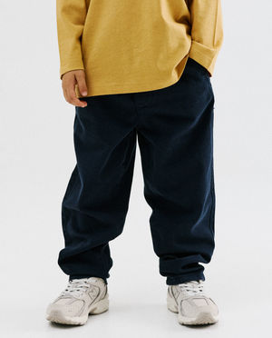 Pantalons - Pantalon bleu fonc&eacute;, baggy fit