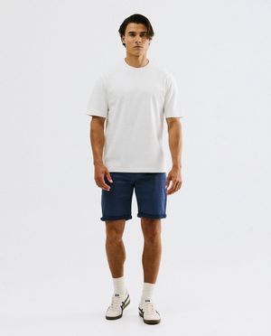 Blauwe jeansshort, slim fit - Quarterback