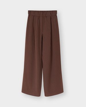 Pantalon &agrave; rayures tennis, wide leg fit
