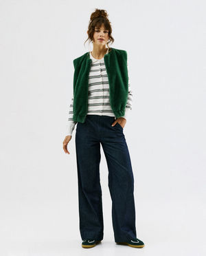 Donkerblauwe jeans, straight fit
