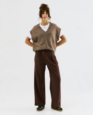 Pulls - D&eacute;bardeur brun clair