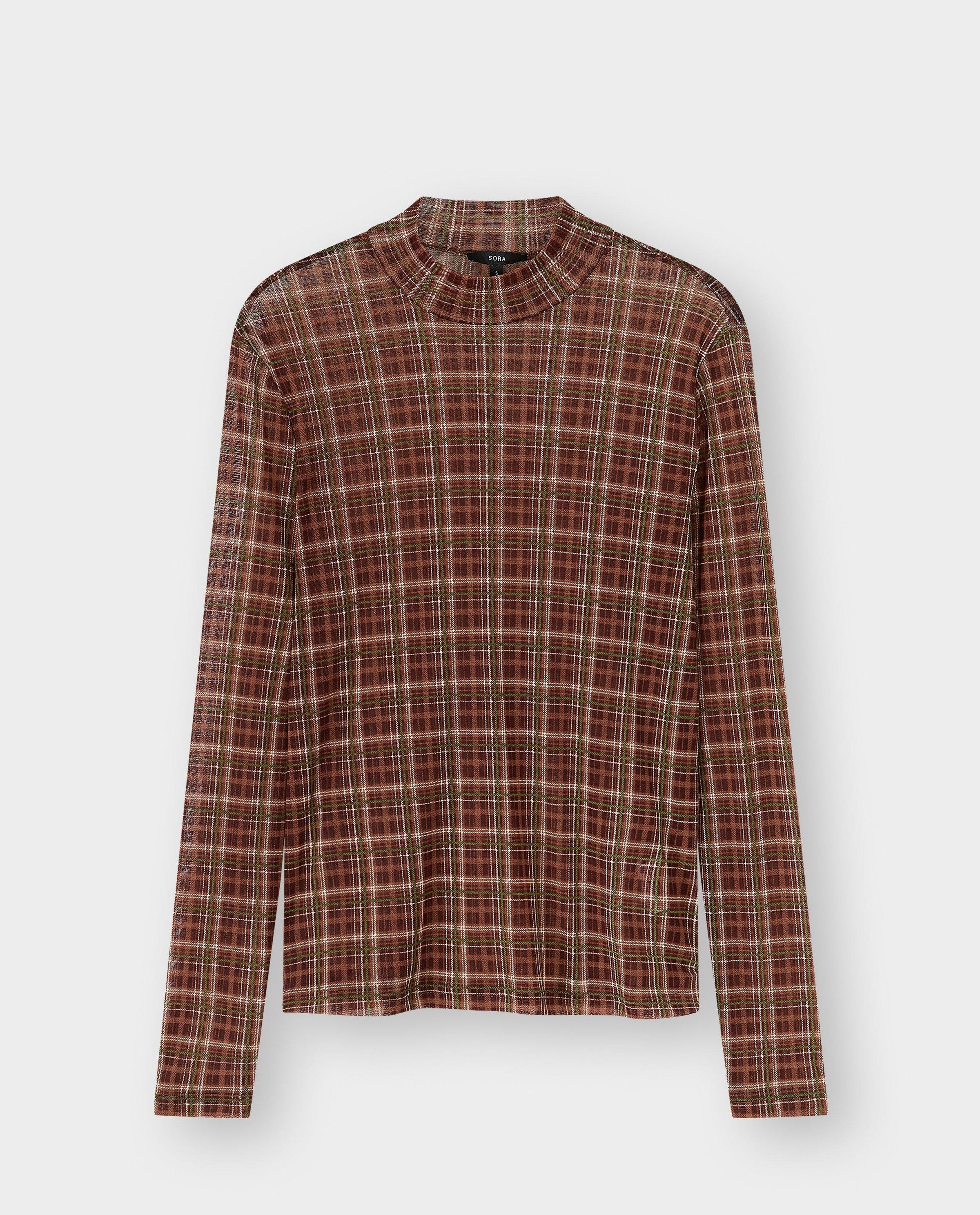 Mesh longsleeve met ruiten - Sora