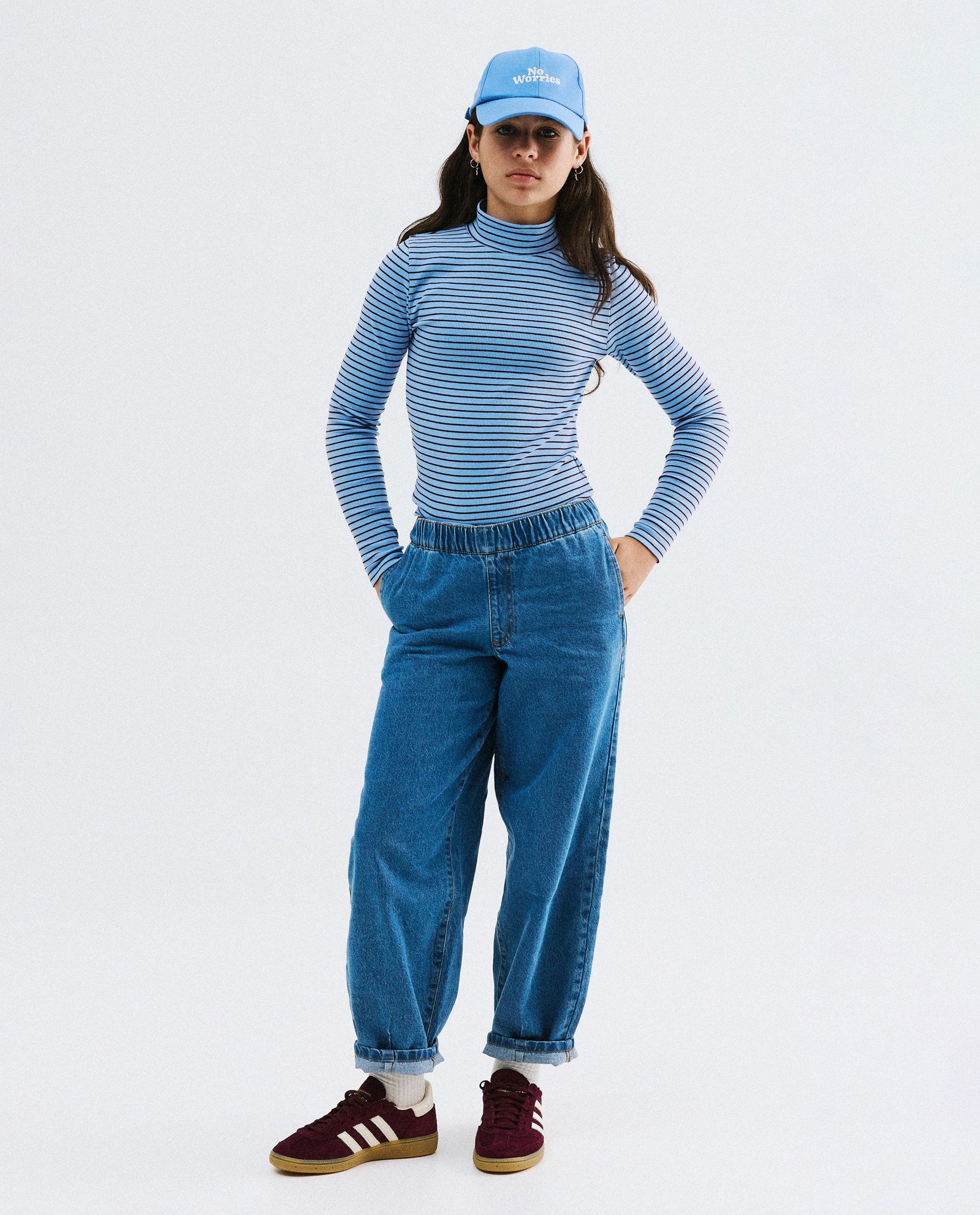 Blauwe jeans, balloon fit - Besties