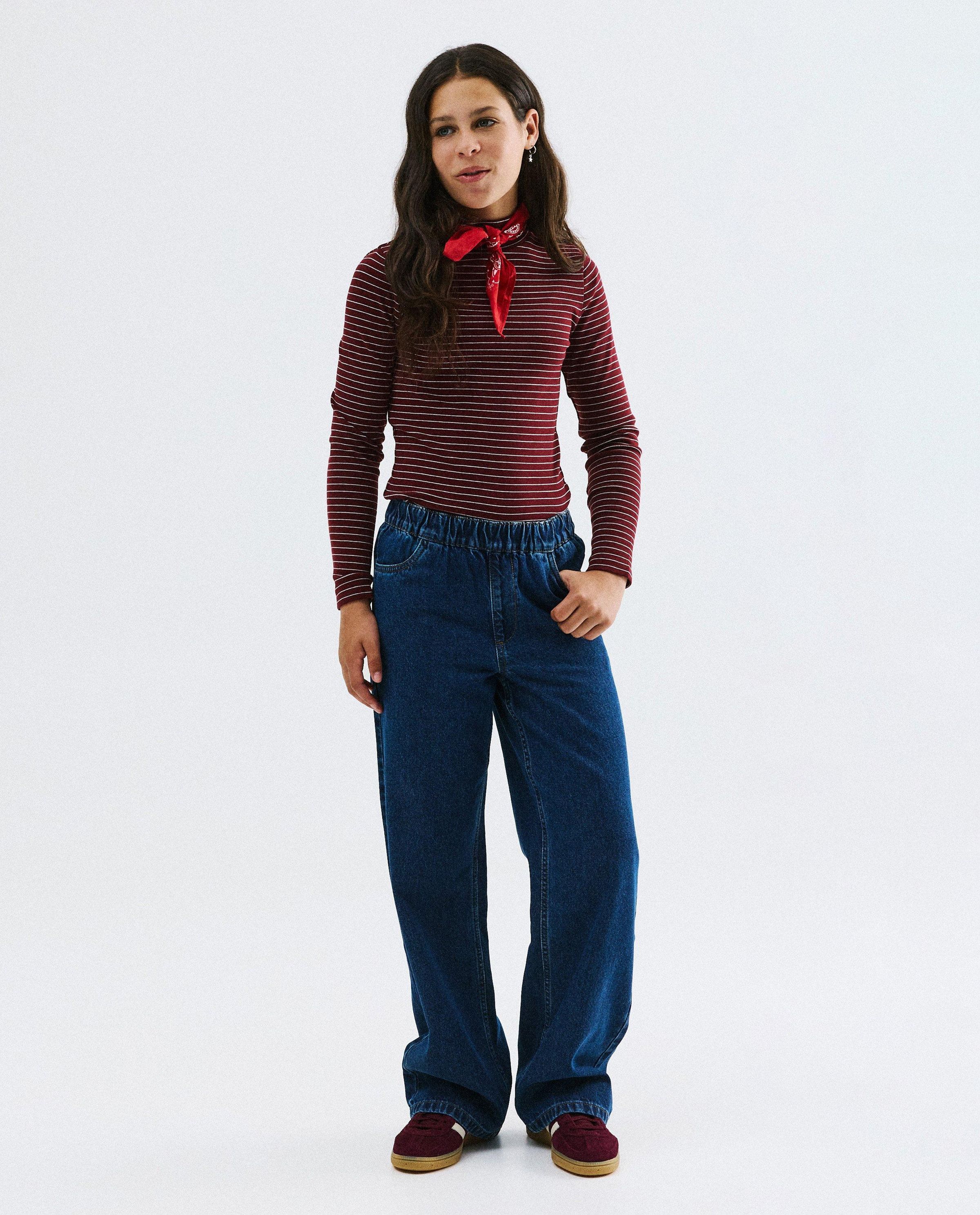 Jean bleu fonc&eacute;, straight fit - Besties