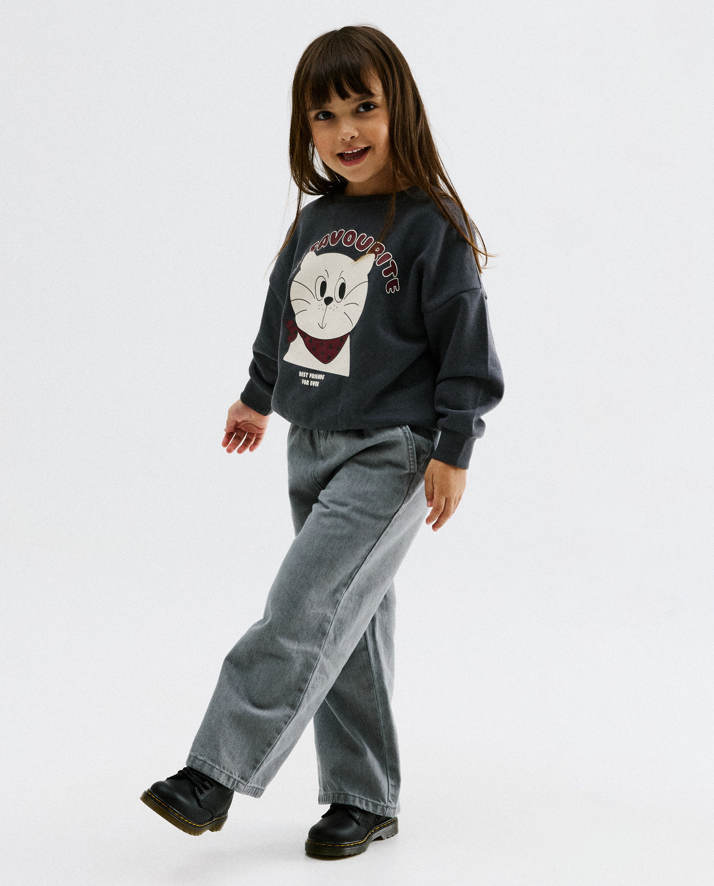Grijze jeans, straight fit - Besties