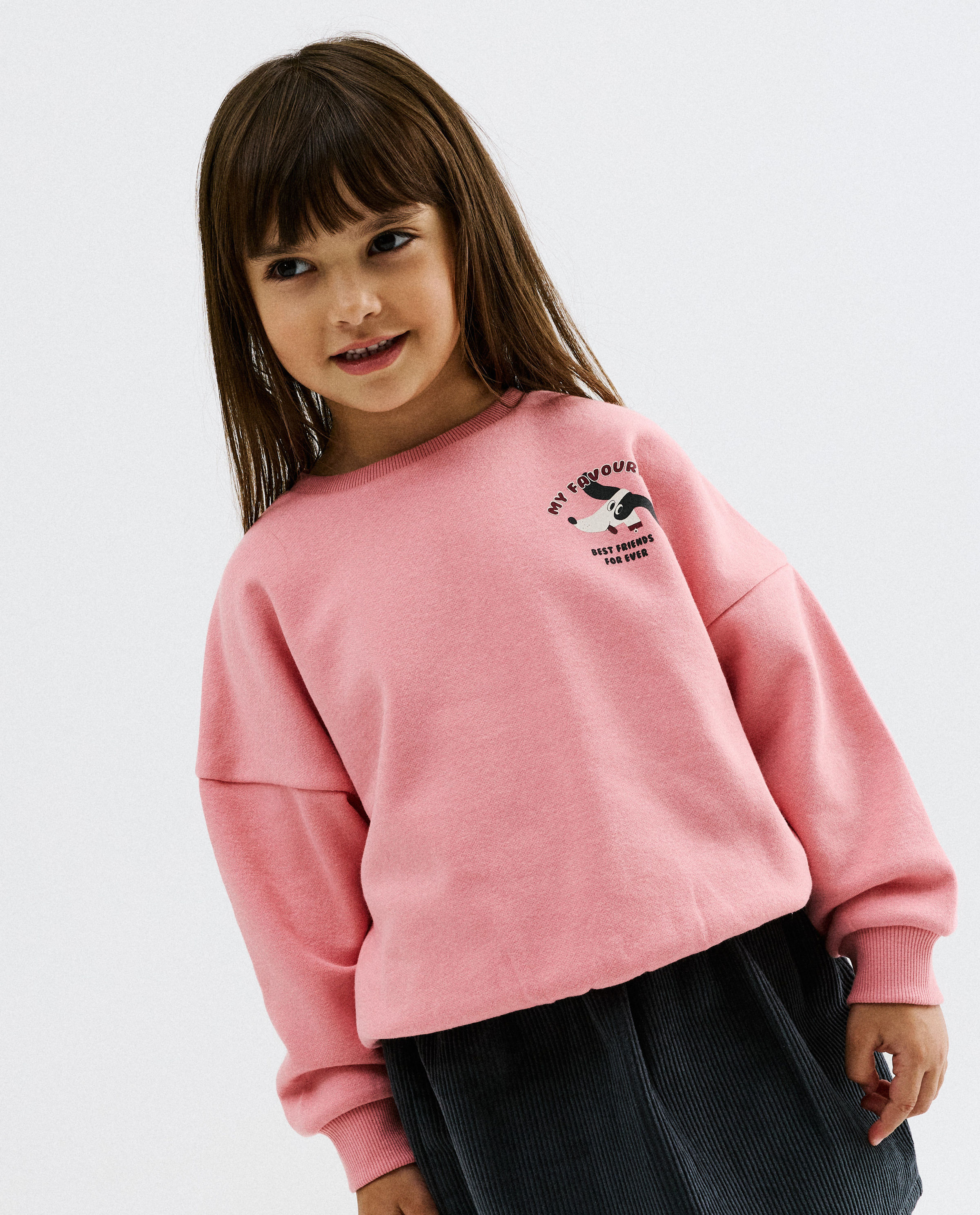 Sweat avec imprim&eacute; chat - Besties