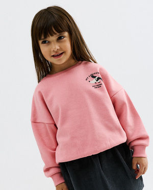 Sweater met print kat