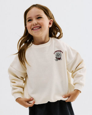 Sweater met print kat