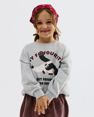 Sweat avec imprim&eacute; chat - Besties