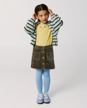 Cardigan - Fluwelen cardigan met strepen, unisex, 98-134