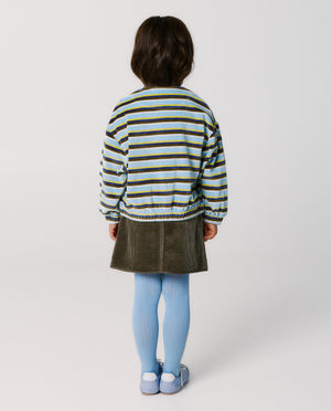 Cardigan - Fluwelen cardigan met strepen, unisex, 98-134