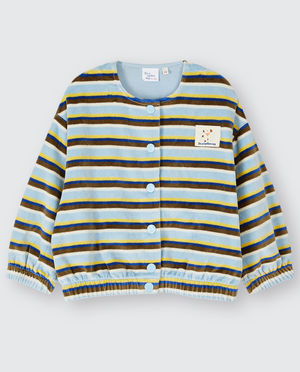 Cardigan - Fluwelen cardigan met strepen, unisex, 98-134