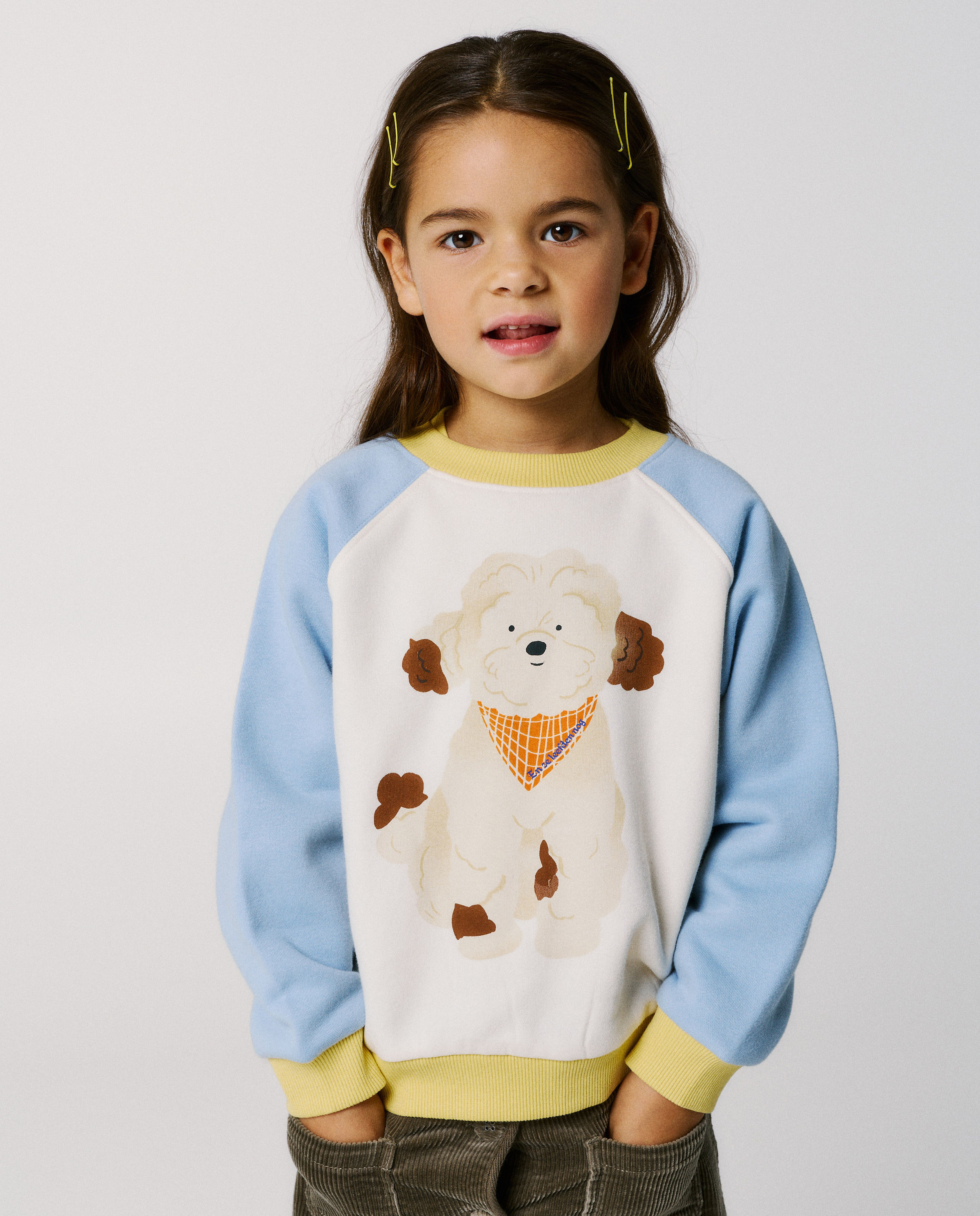 Sweater met print hond, unisex, 98-134 - Elisabeth Lucie Baeten