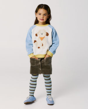 Sweaters - Sweater met print hond, unisex, 98-134