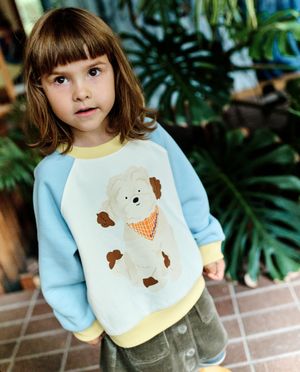Sweaters - Sweater met print hond, unisex, 98-134