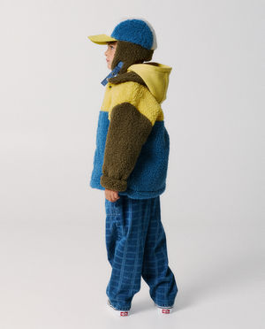 Hemden - Teddy vest met color block, unisex, 98-134